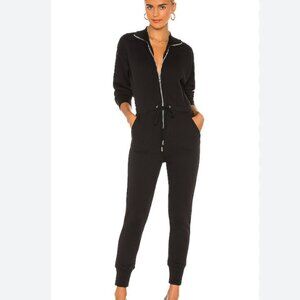 Marissa Webb Red Eye French Terry Zip Front Jumpsuit in black size XS